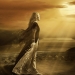 Lady in fantasy dreamscape world